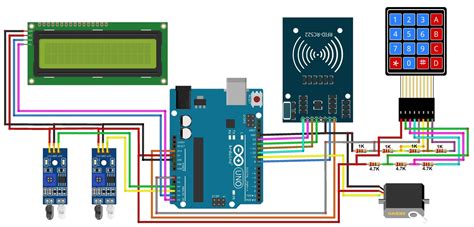 automatic toll collection system using rfid circuit diagram|arduino toll gate.